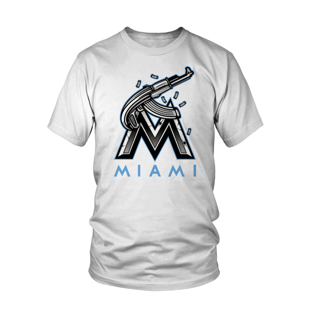 Miami Gun Showers Tee (UNC/White)