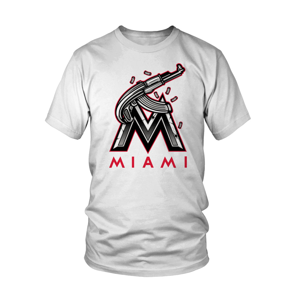 Miami Gun Showers Tee (Bred/White)