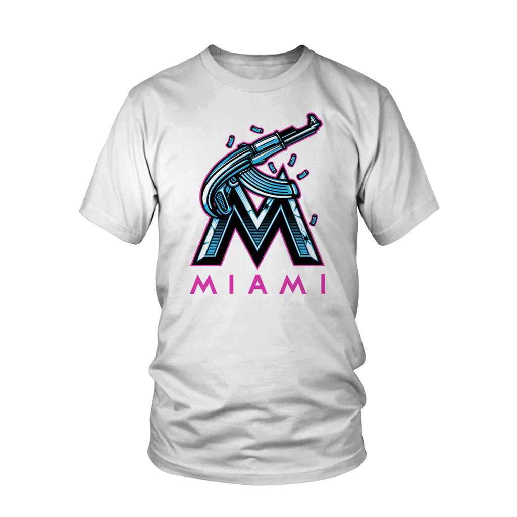 Miami Gun Showers Tee (Vice City White)